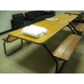 Picnic / Lunchroom Tables, Metal Frame, Hardwood tops